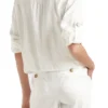 Marc Cain Collections jakke i linen off white NC3162W47 110 2