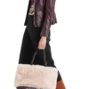 Marc Cain jakke i laederlook aubergine 5