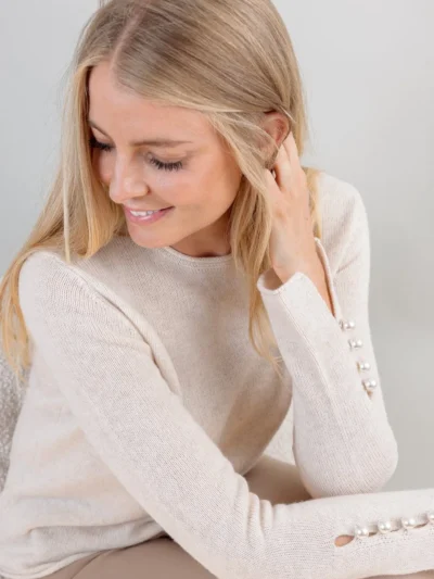OTAY Abbelone cashmere sweater warm beige 1