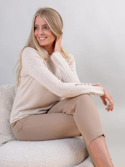 OTAY Abbelone cashmere sweater warm beige 2