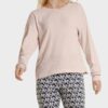 Marc Cain Sports bluse i mixed materiale