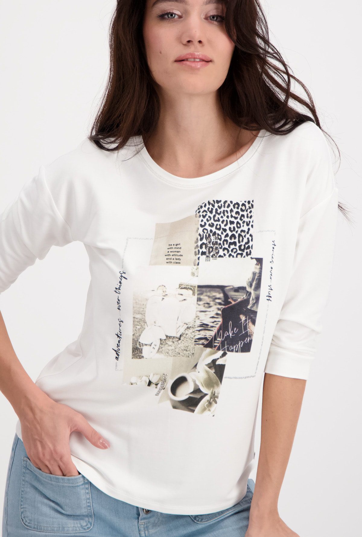 Monari T shirt med print raahvid