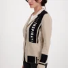 Monari blazer i strik sand 2