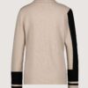 Monari blazer i strik sand 4