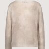 Monari pullover i strik med print og pailetter sand 4