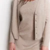 OTAY Stella Cashmere Cardigan i sand