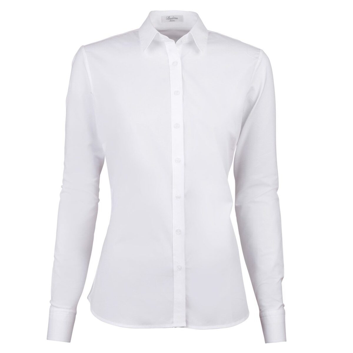 Stenstroems Salma Slim Shirt White Jersey Back 4
