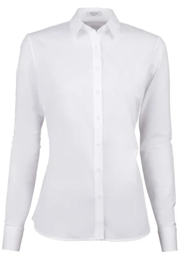Stenstroems Salma Slim Shirt White Jersey Back 4