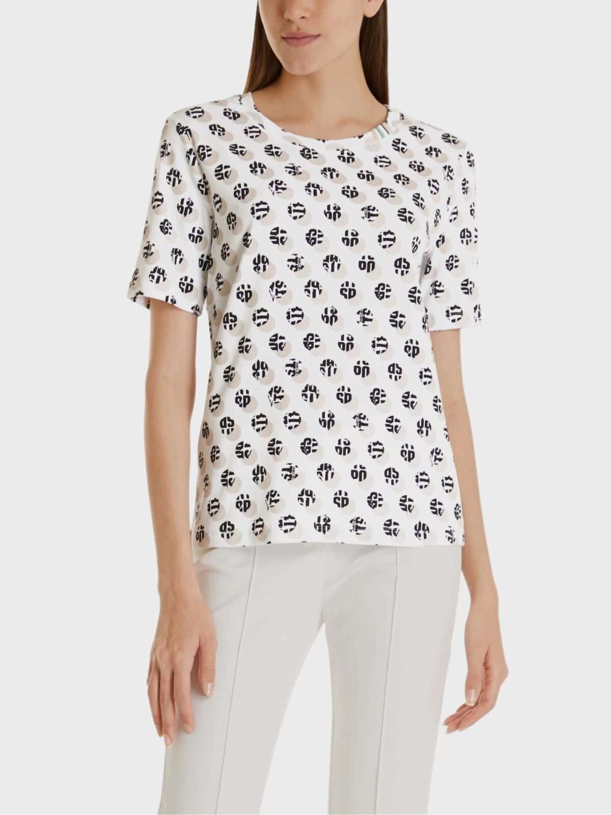 Marc Cain Sports T shirt med logo print scaled