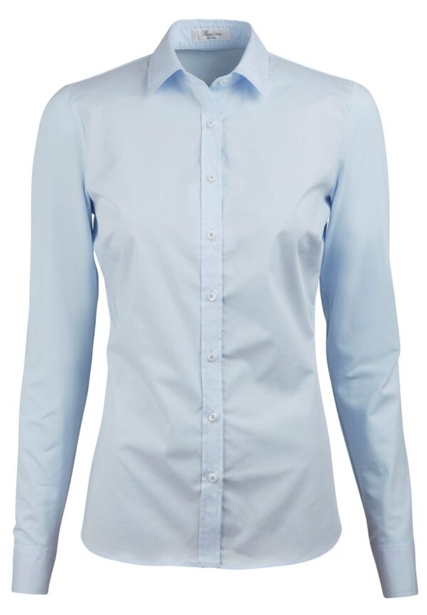 Stenstroems Salma Shirt Light Blue with Jersey back