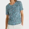 Marc Cain Sports T shirt i pepita tern