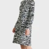 Marc Cain Sports kjole i zebra moenster