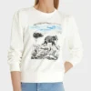 Marc Cain Sports sweatshirt hvid med pailetter