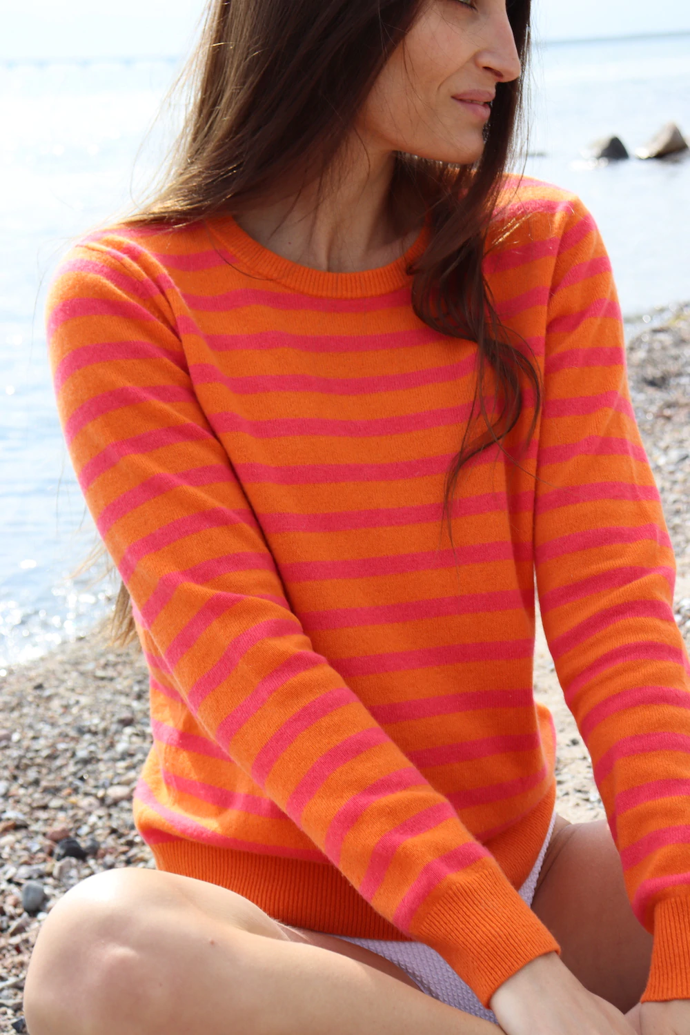 OTAY Rinna Sweater Sunset Hot Pink 1