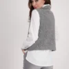 Monari strik vest Grey Melange 1