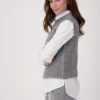 Monari strik vest Grey Melange 4