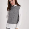 Monari strik vest Grey Melange