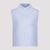 Monari strik vest lyseblaa 5