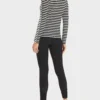Marc Cain Sports T shirt stribet sort hvid 1