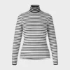 Marc Cain Sports T shirt stribet sort hvid 4