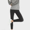 Marc Cain Sports T shirt stribet sort hvid