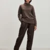 Davida Double Collar Wide Sweater Cacao 1