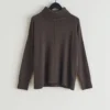 Davida Double Collar Wide Sweater Cacao 2