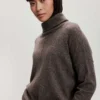 Davida Double Collar Wide Sweater Cacao