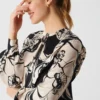 Dea Kudibal EVELYN Big Floral Coal silkebluse 2