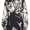 Dea Kudibal EVELYN Big Floral Coal silkebluse 5
