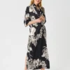 Dea Kudibal HELGA Big Floral Coal silkekjole