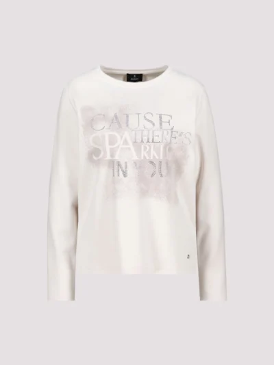 Monari sweatshirt med detaljer - perle