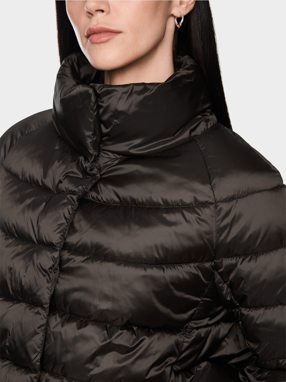 Marc Cain Additions quiltet jakke - mørkebrun - Billede 5