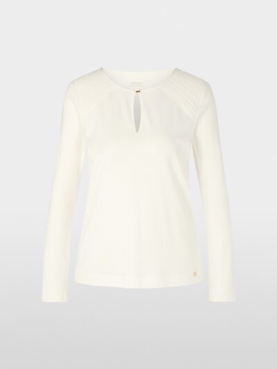 Marc Cain Collections langærmet bluse - råhvid